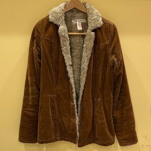 Brown Teddy Jacket with Cream Lining